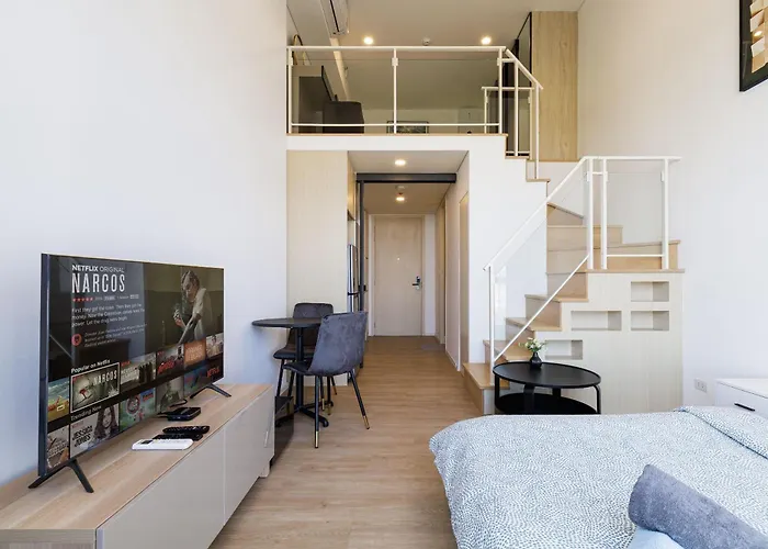 Apartamento Loft Pool Superior Near Jodd Night Market 500mbps Wi-fi Twin *